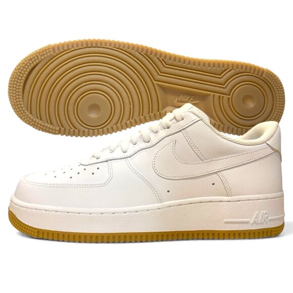 Nike Air Force 1 07' White Gum Light Brown Mens Basketball Shoes DJ2739 100 NEW - Picture 1 of 8